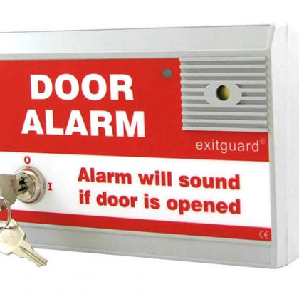 Exit Guard door alarm with integral key switch